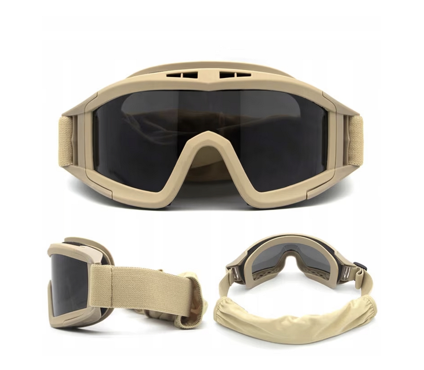 Masca de protecție tactică, ochelari anti-ceață