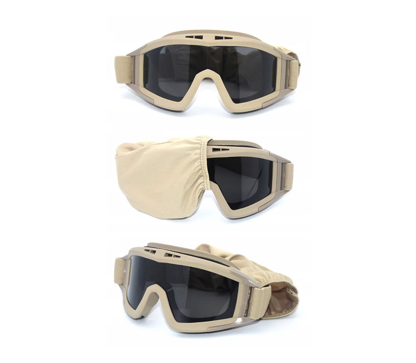 Masca de protecție tactică, ochelari anti-ceață