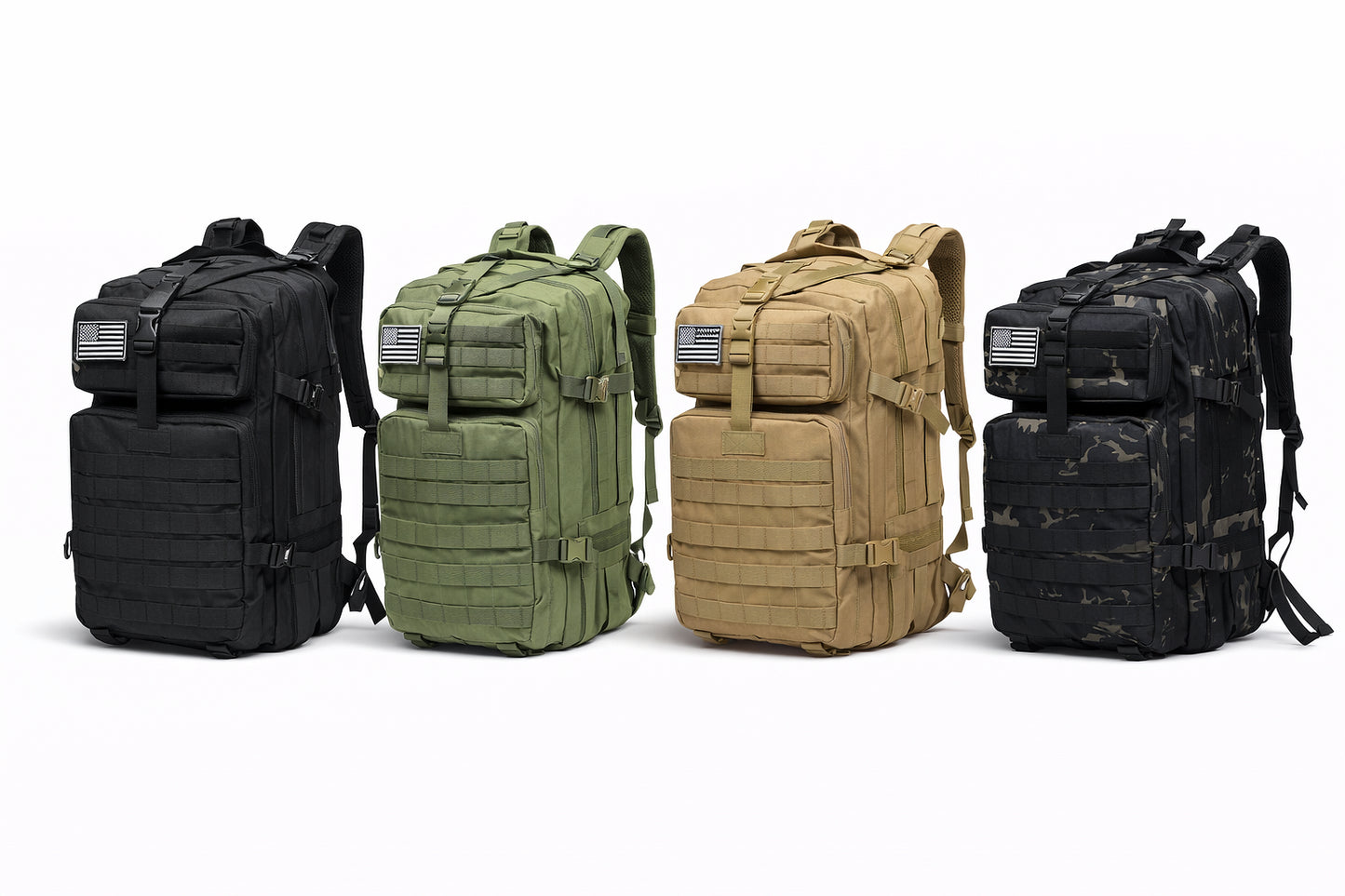 Rucsac tactic 45L, velcro cu steag SUA 900D