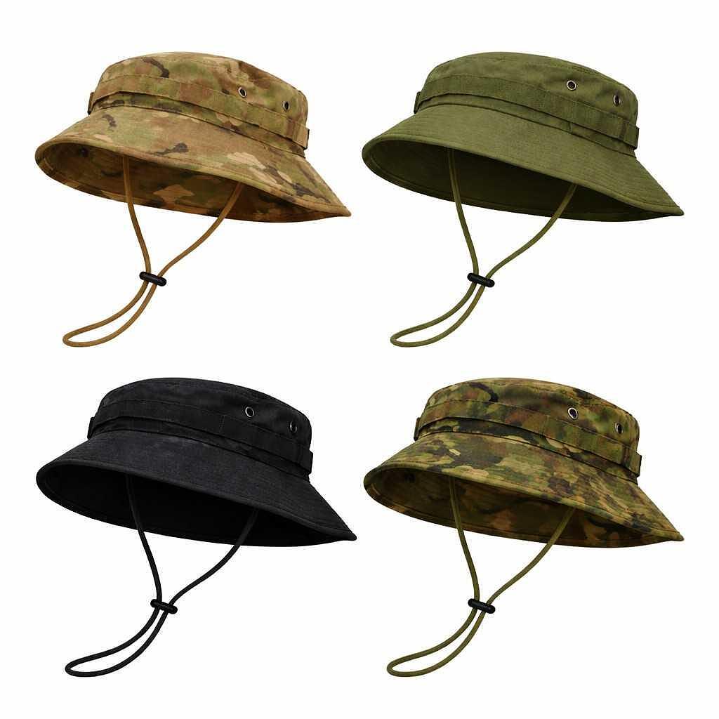 Pălărie tactică tip "Bucket" - cu șnur și orificii de ventilație