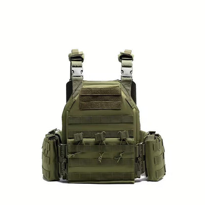 Vestă tactică Plate Carrier, sistem MOLLE, cu module - reglabilă