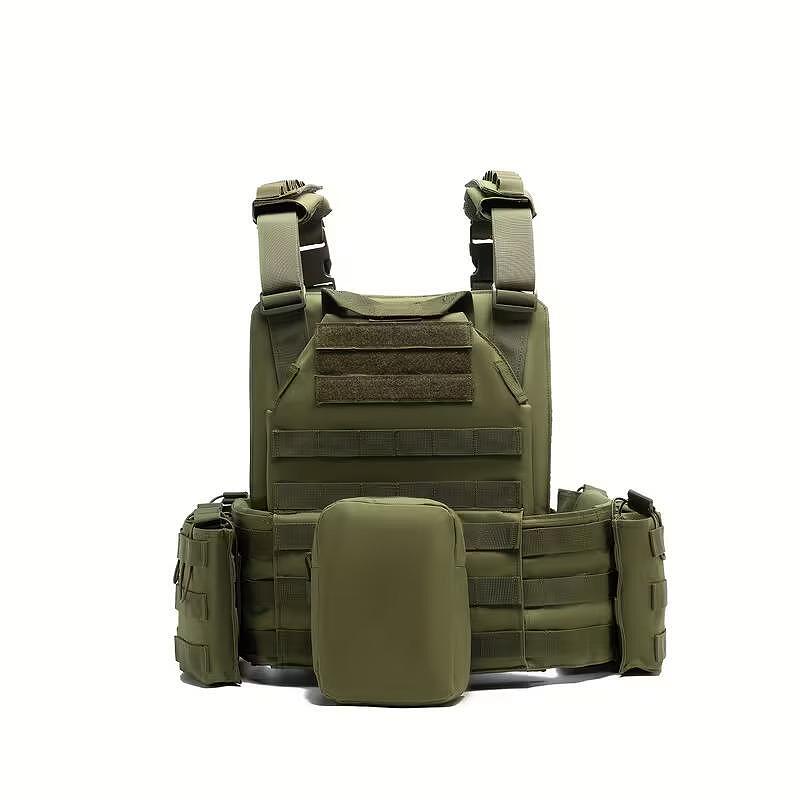 Vestă tactică Plate Carrier, sistem MOLLE, cu module - reglabilă