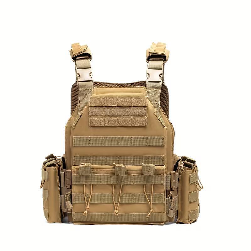 Vestă tactică Plate Carrier, sistem MOLLE, cu module - reglabilă