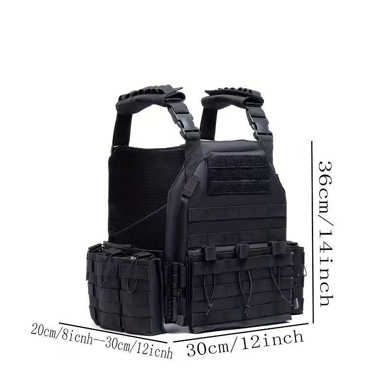 Vestă tactică Plate Carrier, sistem MOLLE, cu module - reglabilă
