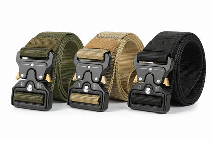 Curea tactică Cobra, cu cataramă rapidă, neagră - 125 cm