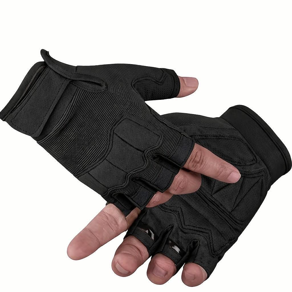 Mănuși tactice fără degete cu protecție întărită