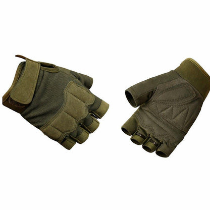 Mănuși tactice fără degete cu protecție întărită