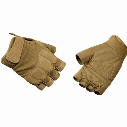 Mănuși tactice fără degete cu protecție întărită