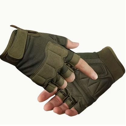 Mănuși tactice fără degete cu protecție întărită