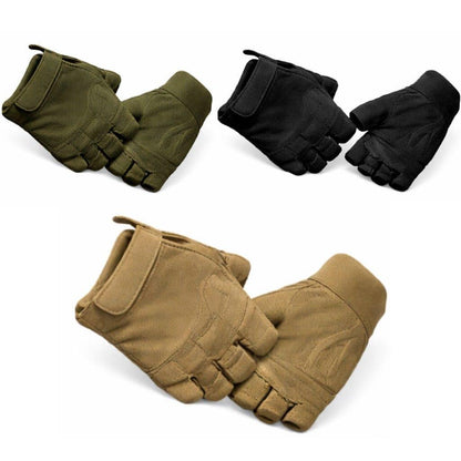 Mănuși tactice fără degete cu protecție întărită