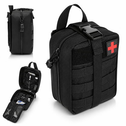 Trusă tactică MOLLE BlackAirsoft Rip-Away, geantă medicală de prim ajutor