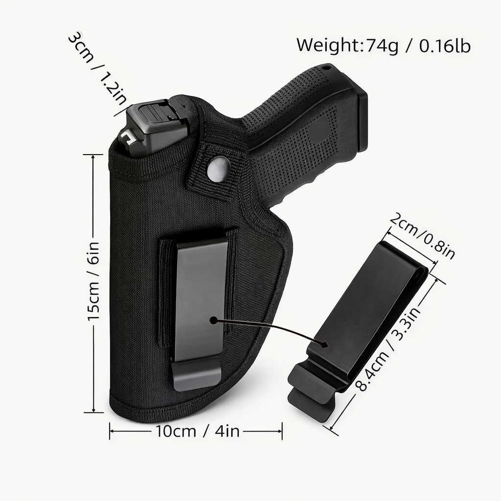 Toc intern pentru pistol, negru